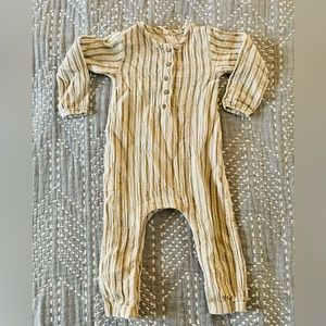 Quincy Mae earth tone stripped One Piece jumper